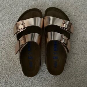 Gold Arizona Birkenstocks